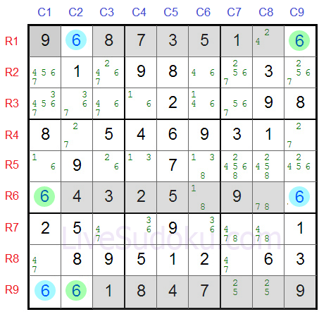 Sudoku Swordfish Example