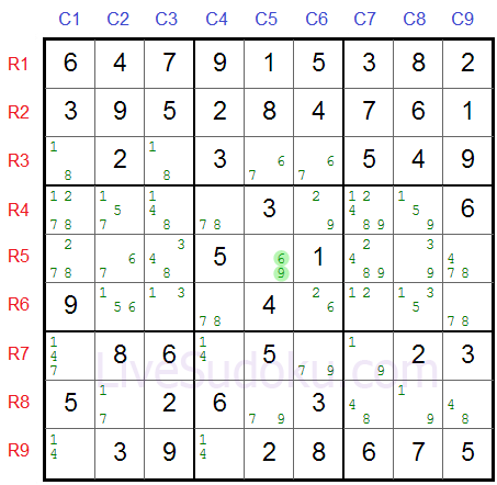 Sudoku XY Wing