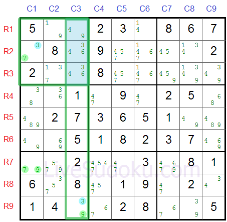 Sudoku Y Wing Tutorial