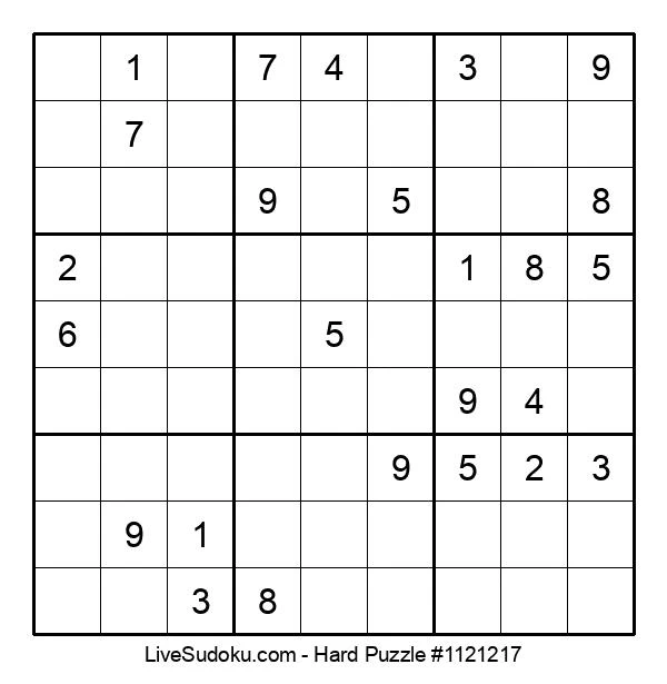 hard online sudoku 1121217 live sudoku