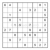 Play easy daily sudoku number 110362