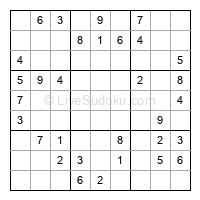 Play easy daily sudoku number 115809