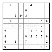 Play easy daily sudoku number 138987