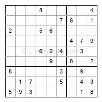 Play easy daily sudoku number 1634