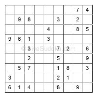 Play easy daily sudoku number 189654