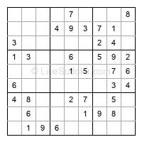 Play easy daily sudoku number 219526