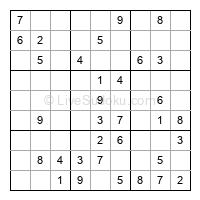 Play easy daily sudoku number 227971
