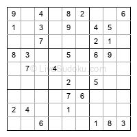 Play easy daily sudoku number 229383