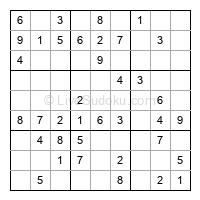 Play easy daily sudoku number 23032