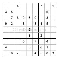 Play easy daily sudoku number 23502