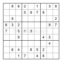 Play easy daily sudoku number 263899