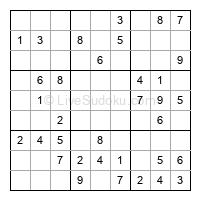 Play easy daily sudoku number 268061