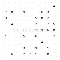 Play easy daily sudoku number 268227