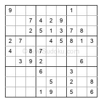 Play easy daily sudoku number 284134