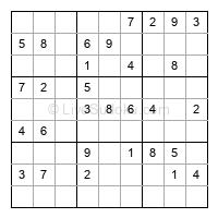 Play easy daily sudoku number 28500