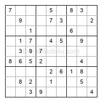 Play easy daily sudoku number 349057