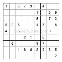 Play easy daily sudoku number 349590