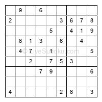 Play easy daily sudoku number 359641