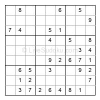 Play easy daily sudoku number 363022