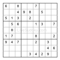 Play easy daily sudoku number 363807