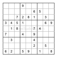 Play easy daily sudoku number 387370