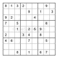 Play easy daily sudoku number 408681