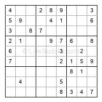 Play easy daily sudoku number 43240