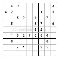 Play easy daily sudoku number 44065