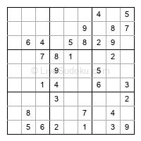 Play easy daily sudoku number 451021