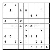 Play easy daily sudoku number 4840