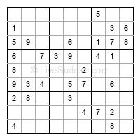 Play easy daily sudoku number 496773