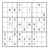 Play easy daily sudoku number 60441