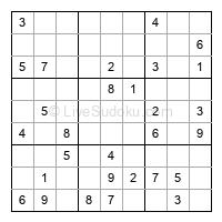 Play easy daily sudoku number 7652