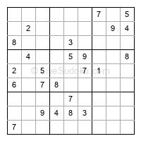 Play evil daily sudoku number 1875511