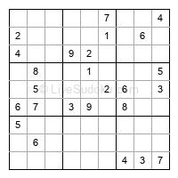Play hard daily sudoku number 1075119