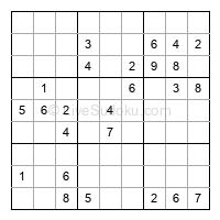 Play hard daily sudoku number 1130065