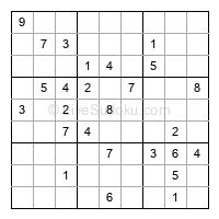 Play hard daily sudoku number 1211550
