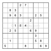 Play hard daily sudoku number 1225803