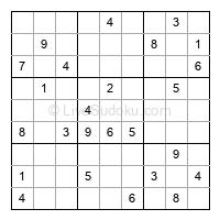 Play hard daily sudoku number 1257001