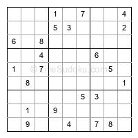 Play hard daily sudoku number 1281400