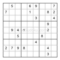 Play hard daily sudoku number 1299444